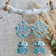 MEHRU Viral Blue Long Jhumka