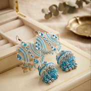 MEHRU Viral Blue Long Jhumka