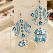 MEHRU Viral Blue Long Jhumka