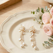 Mother Of Pearl Long Earrings