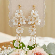 Mother Of Pearl Long Earrings