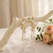 Mother Of Pearl Long Earrings