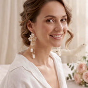 Mother Of Pearl Long Earrings