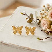 Butterfly Wing Stud Earrings.