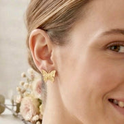 Butterfly Wing Stud Earrings.