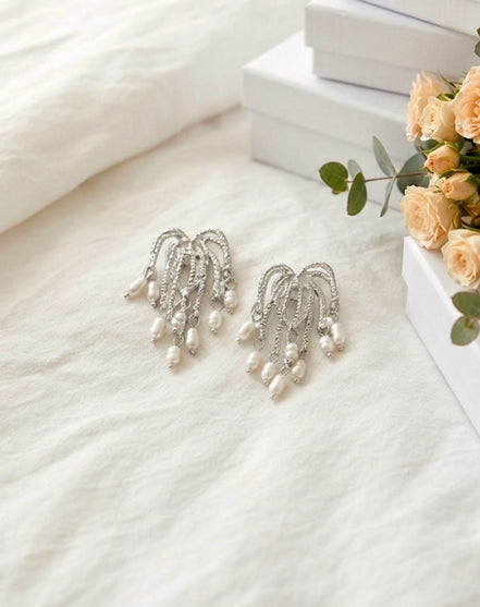 Shimmer Pearl Drops Earrings