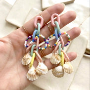 Multicolour Shell Drop Earring
