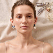 Mismatched Flower and Bud Earrings.