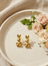 Golden Rabbit Studs