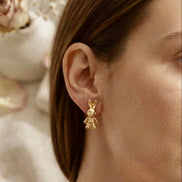 Golden Rabbit Studs