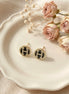 Rhinestone Studded H Letter Studs