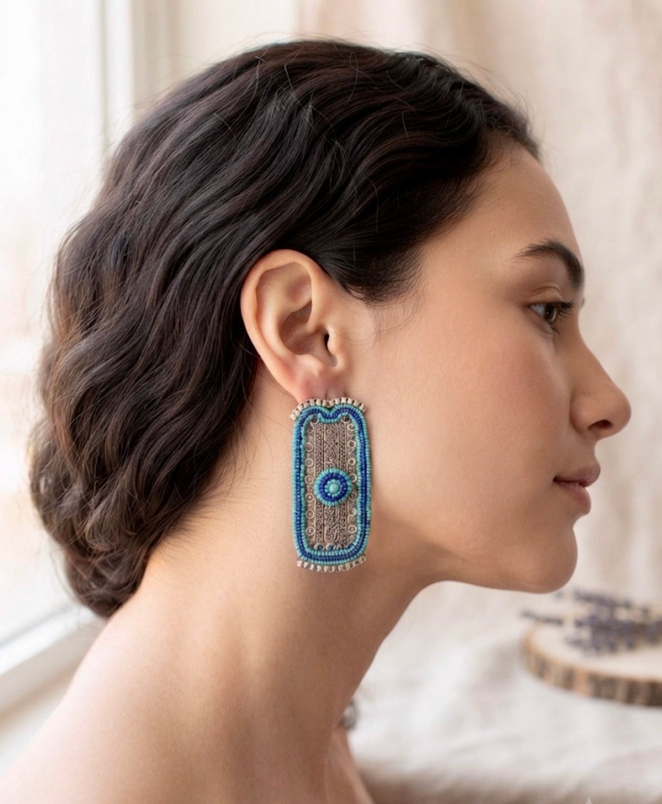Boho Filigree Drop Earrings.